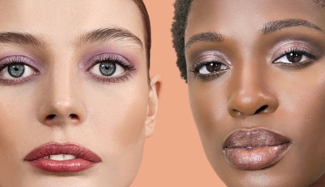 Close-up of two models showcasing the Everyday Beauty makeup service, an effortless, everyday beauty look
